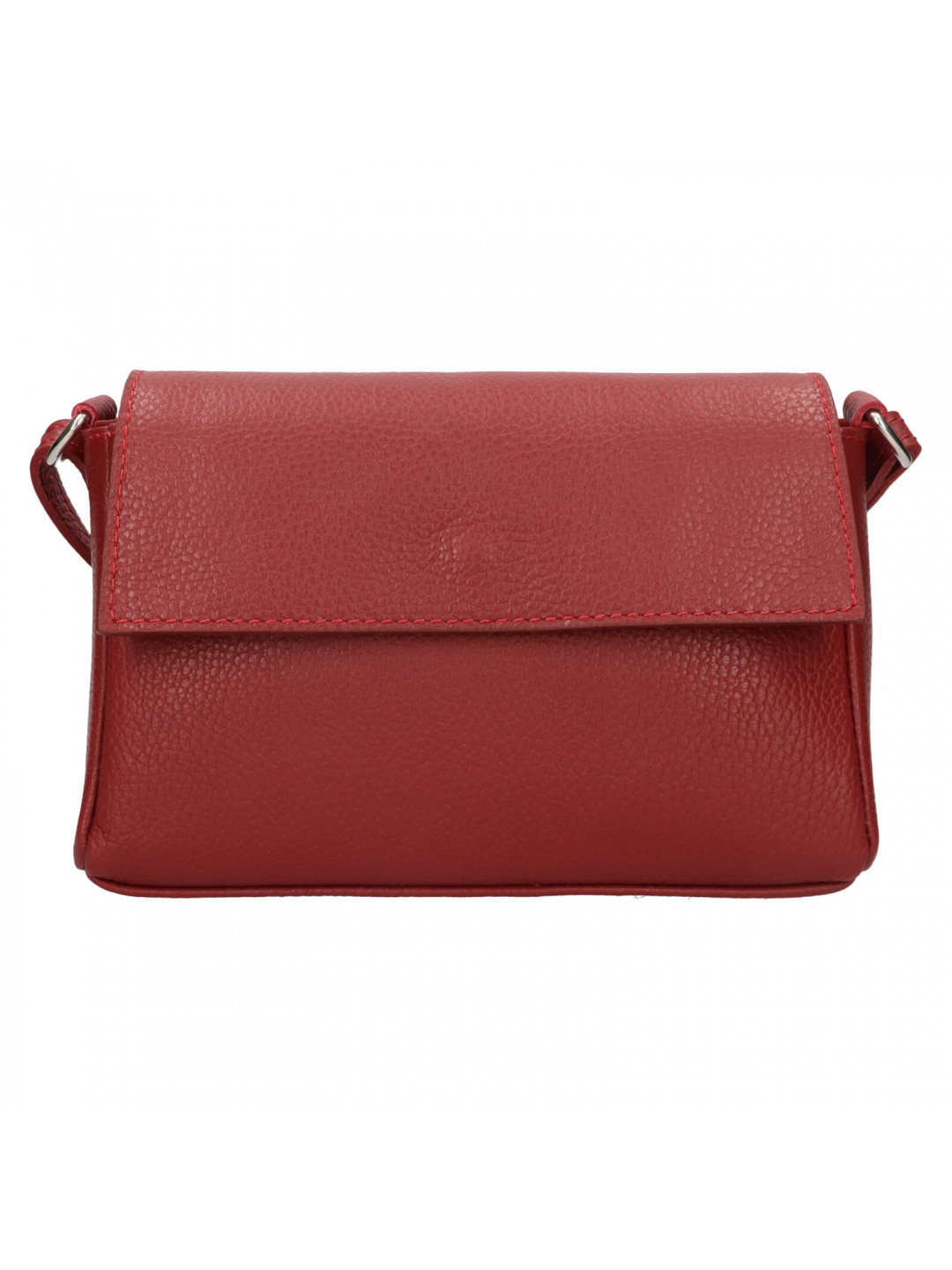 Dámská kožená crossbody kabelka Italia Darina – tmavě červená